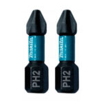 2 Biti impact black MAKITA, hex 1/4, PH2, 25 mm - imagine 2