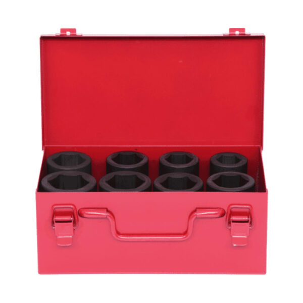 Set chei tubulare de impact KS Tools, lungi, 1”, hexagonale, 8 piese, 24-38 mm - imagine 3