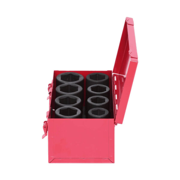 Set chei tubulare de impact KS Tools, lungi, 1”, hexagonale, 8 piese, 24-38 mm - imagine 4