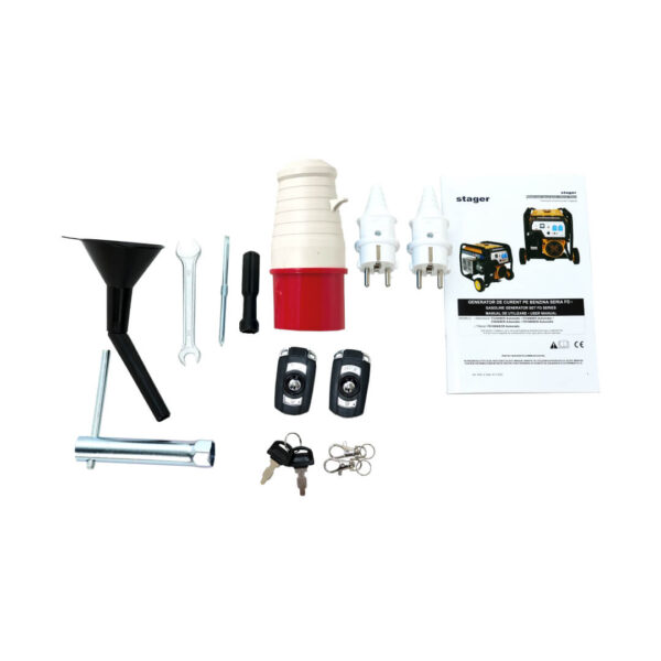 Generator trifazat STAGER, FD 10000ER-E3R, 8,5 kW, pornire electrica, benzina - imagine 5