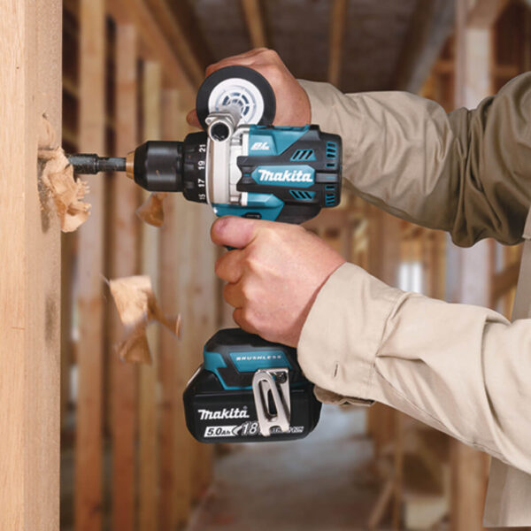 Masina de gaurit si insurubat MAKITA, DDF 486RTJ, 2 acumulatori 3Ah, 18V, mandrina 13 mm, 130 |Nm, brushless - imagine 3