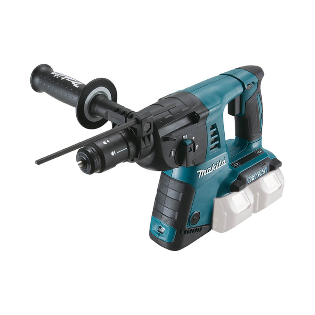 DHR264Z-4-1.jpg Ciocan rotopercutor MAKITA DHR 264Z, SDS Plus, cu acumulatori, 2 x 18V, 2,5 J, diametrul de gaurire in beton 26 mm. se livreaza fara acumulatori - imagine 1