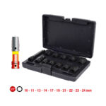 Set chei tubulare de impact KS Tools, scurte, 1/2, hexagon, 12 piese, 10-24 mm - imagine 6