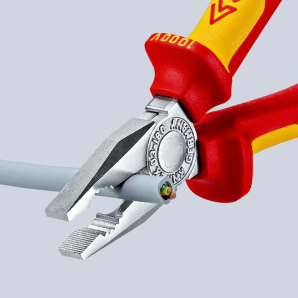 Cleste combinat multifunctional, maner bicomponent Knipex, 160 mm - imagine 12