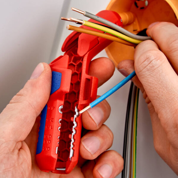 Dispozitiv de dezizolat cabluri ondulata Knipex, Ø13-32 mm - imagine 8