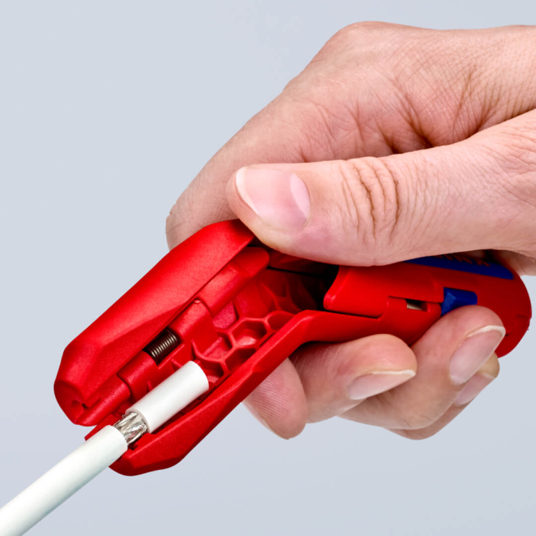 Dispozitiv de dezizolat cabluri ondulata Knipex, Ø13-32 mm - Technokom