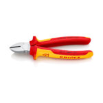 Cleste de taiere sfic cu falci laterale, maner bicomponent pentru electricieni, Knipex, 180 mm - imagine 2