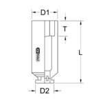 Cheie tubulara de impact KSTOOLS, lunga, 1" hexagon 24-41 mm - imagine 2