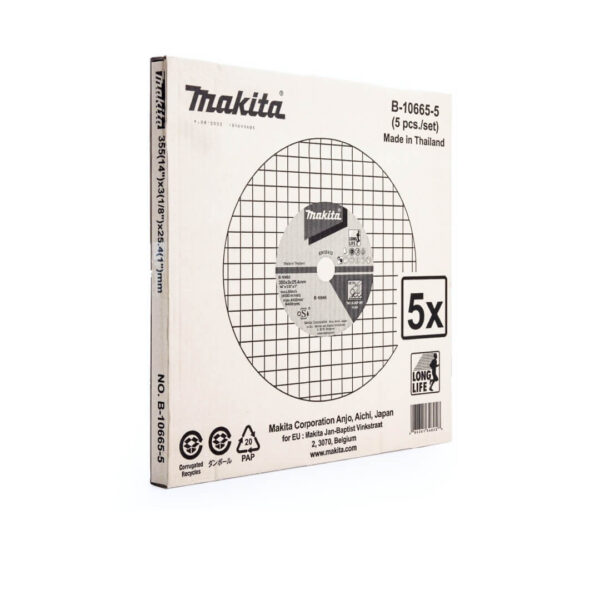 Disc abraziv pentru debitat inox/metal MAKITA, 355x3x25,4 mm - imagine 2