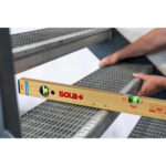 Nivela aluminiu cu magnet Sola, 80 cm, cod AZM 80, aurie - imagine 4