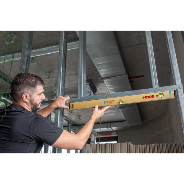 Nivela aluminiu cu magnet Sola, 80 cm, cod AZM 80, aurie - imagine 5