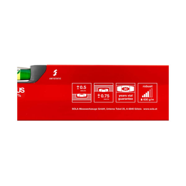 Nivela aluminiu Sola, 150 cm, cod BIG X3 150, rosie - imagine 10