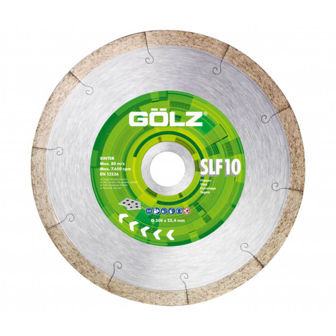 slf10_1-1-2.jpg Disc diamantat GOLZ, ceramica, granit, marmura, 200x25.4 mm, SLF 10 - imagine 1